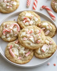 White Chocolate Candy Cane Cookies