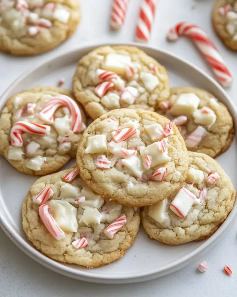 White Chocolate Candy Cane Cookies